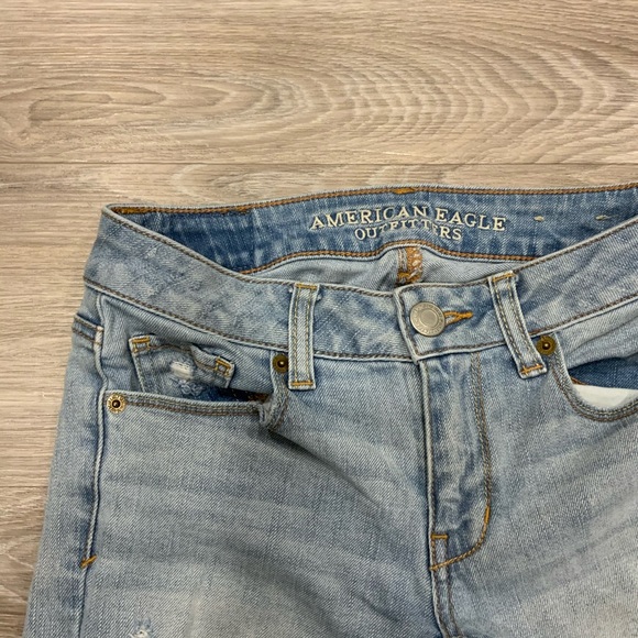 American Eagle Distressed Skinny Jeans Size 0 - Picture 5 of 8